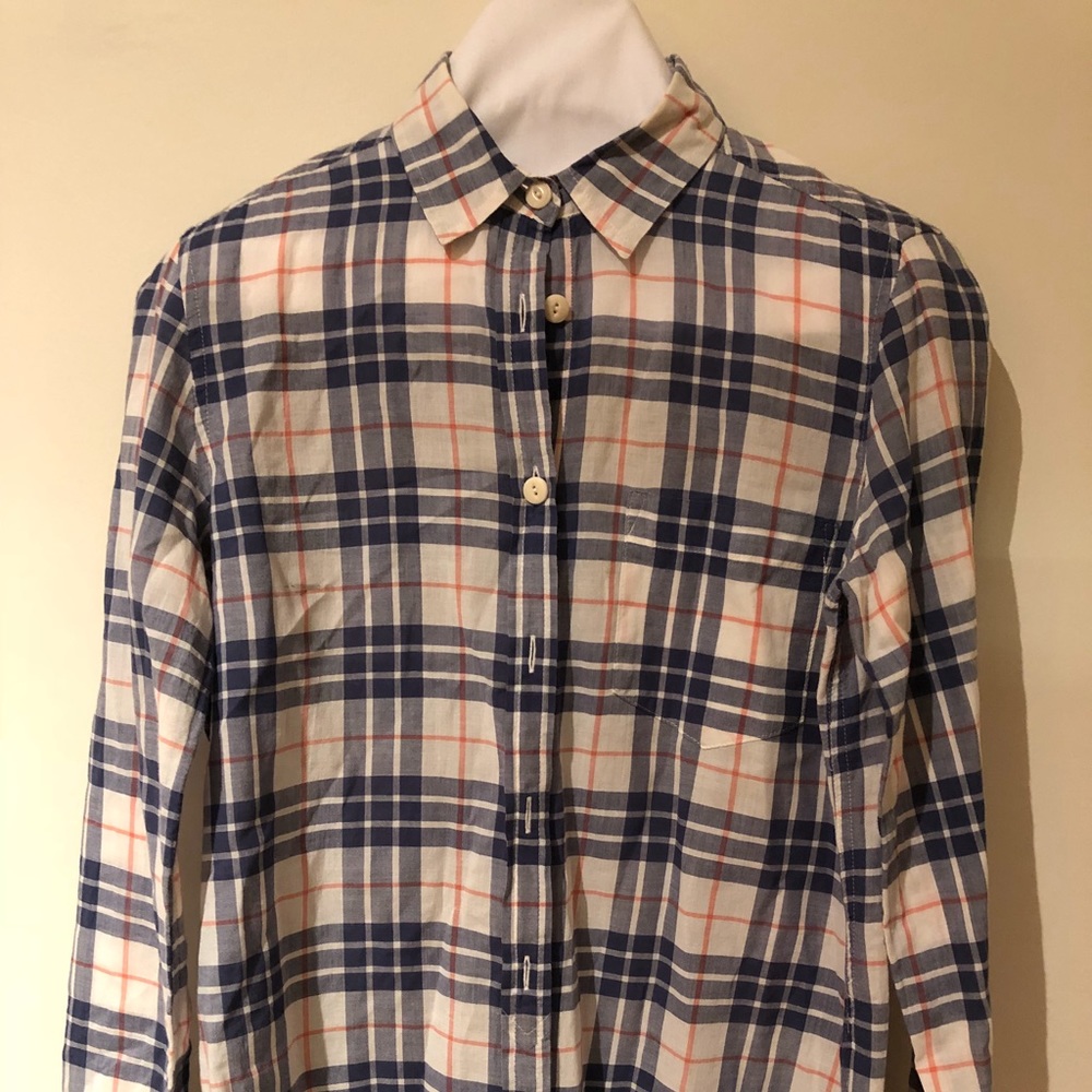 JCrew cotton checker shirt